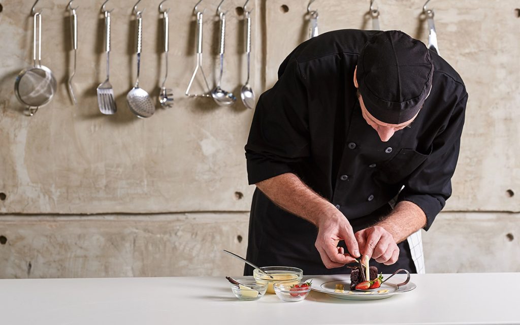 private chef preparing food