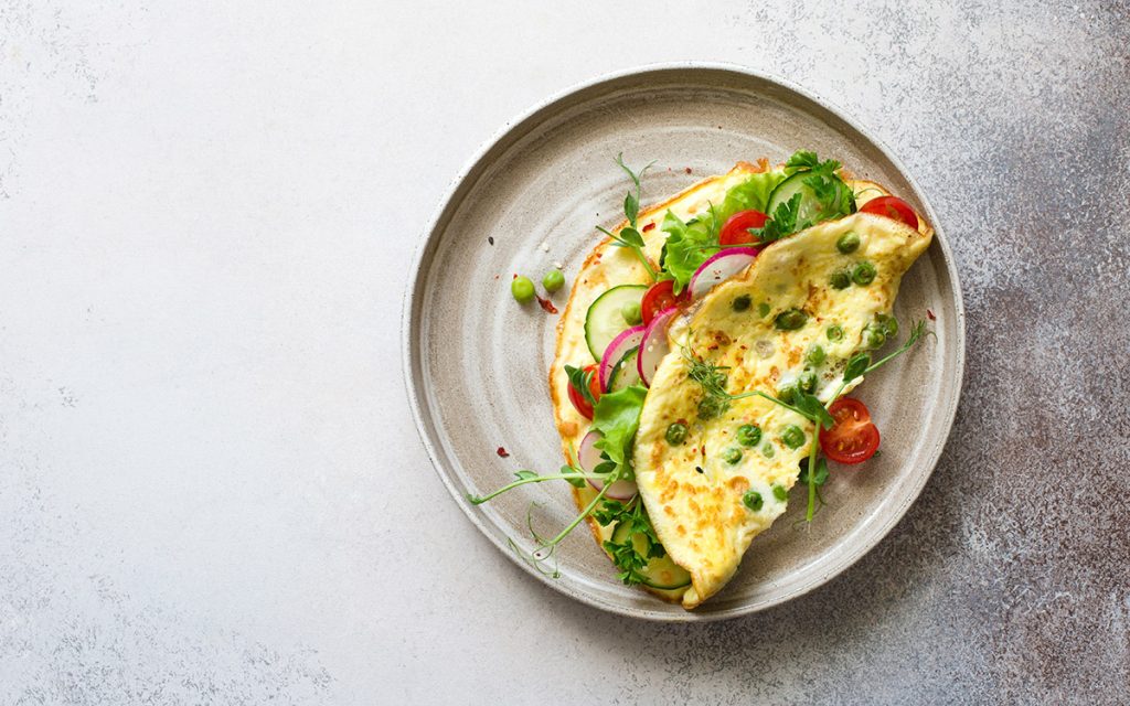 omelette eggs plate