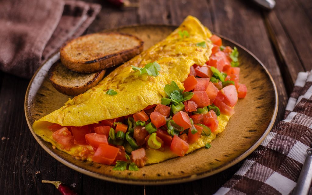 delicious omelette on a plate