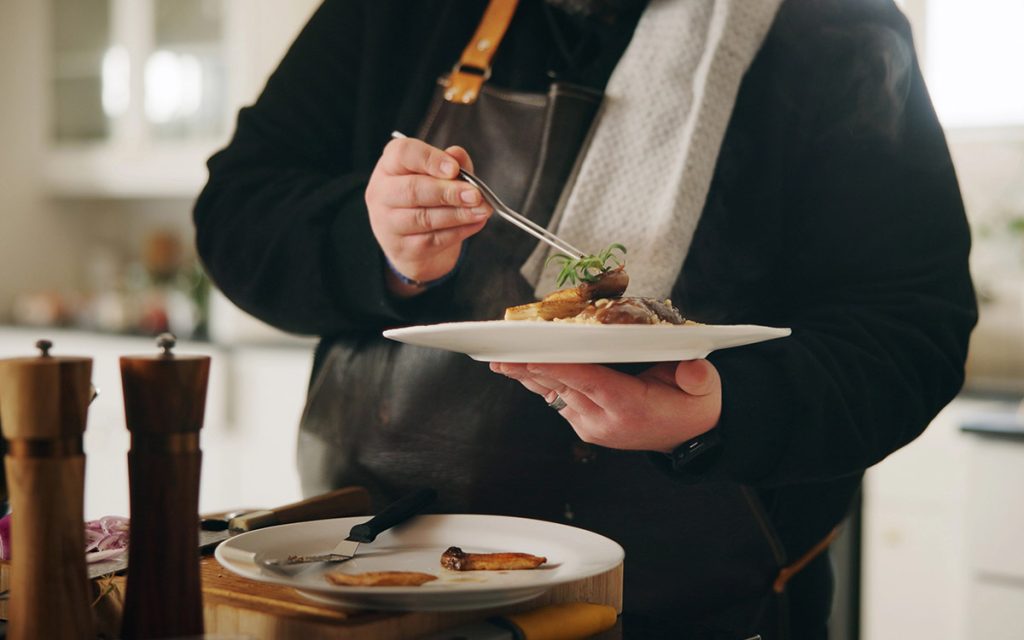 private chef during an event