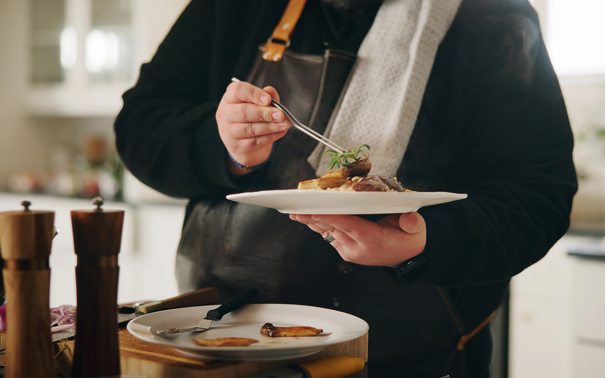 private chef during an event