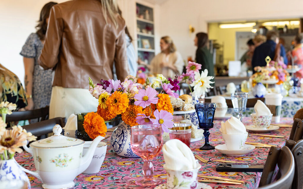 bridal shower event with family
