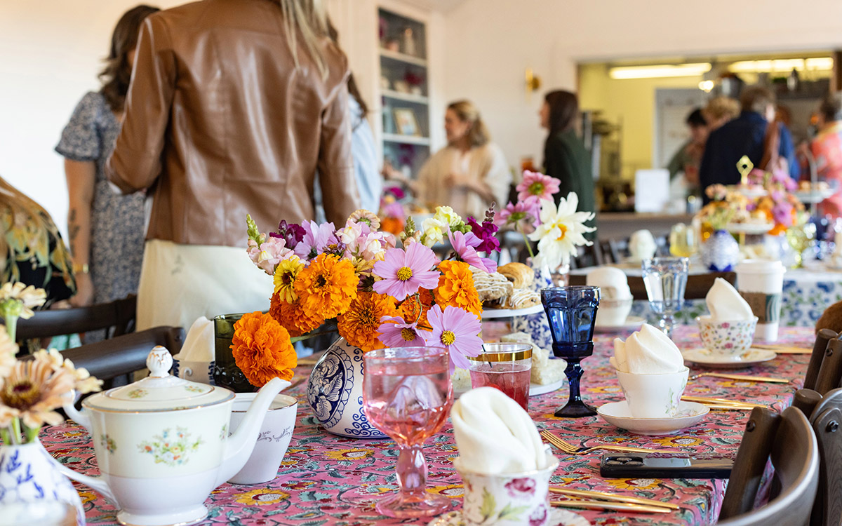 bridal shower event with family