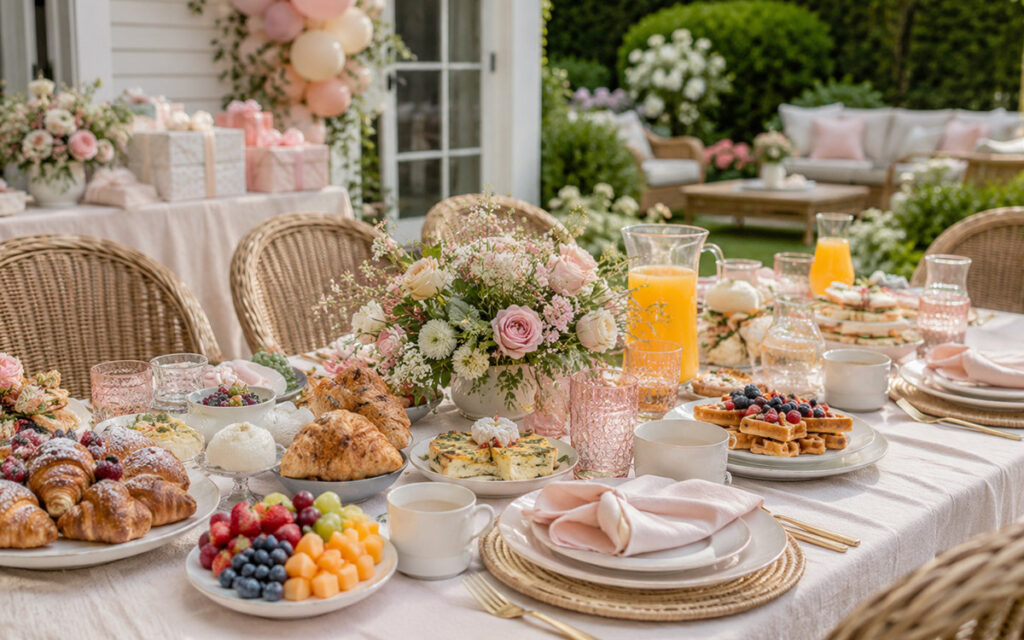beautiful baby shower catering event